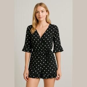 One Clothing Ruffle Romper Boho Chic Summer Festival Outfit Size M Coquette